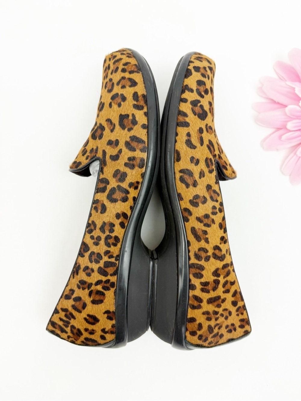 Dansko Olivia Leopard Animal Calf Pony Hair Loafers Tan Brown Black Comfort - Picture 8 of 14